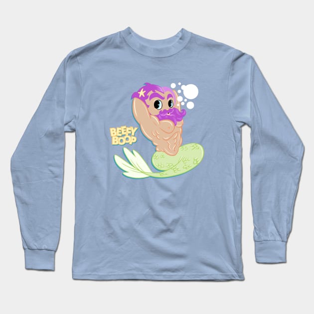 BeefyBoopMerman Long Sleeve T-Shirt by BeefcakeBoss